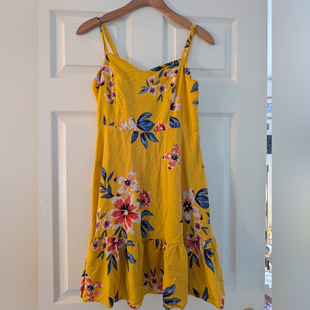 Old Navy Yellow Floral Dress